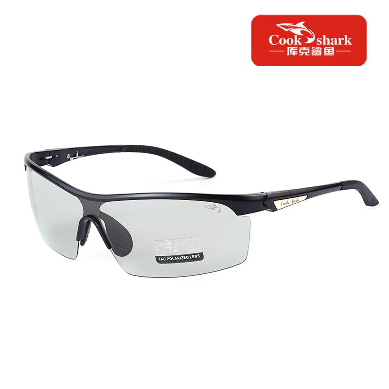 Cook Shark 2021 New Polarizing Sunglasses Men's Driving Glasses Special Trend Color Changing Sunglasses Men's Fishing Glasses