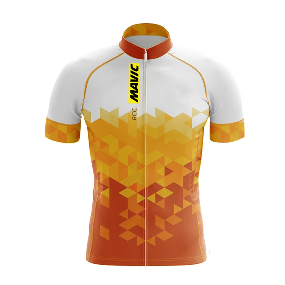 RCC MAVIC Short Sleeve Cycling Jersey Men 2025 Summer Road Bicycle Clothing Breathable Bike Shirts Gym Clothes Men
