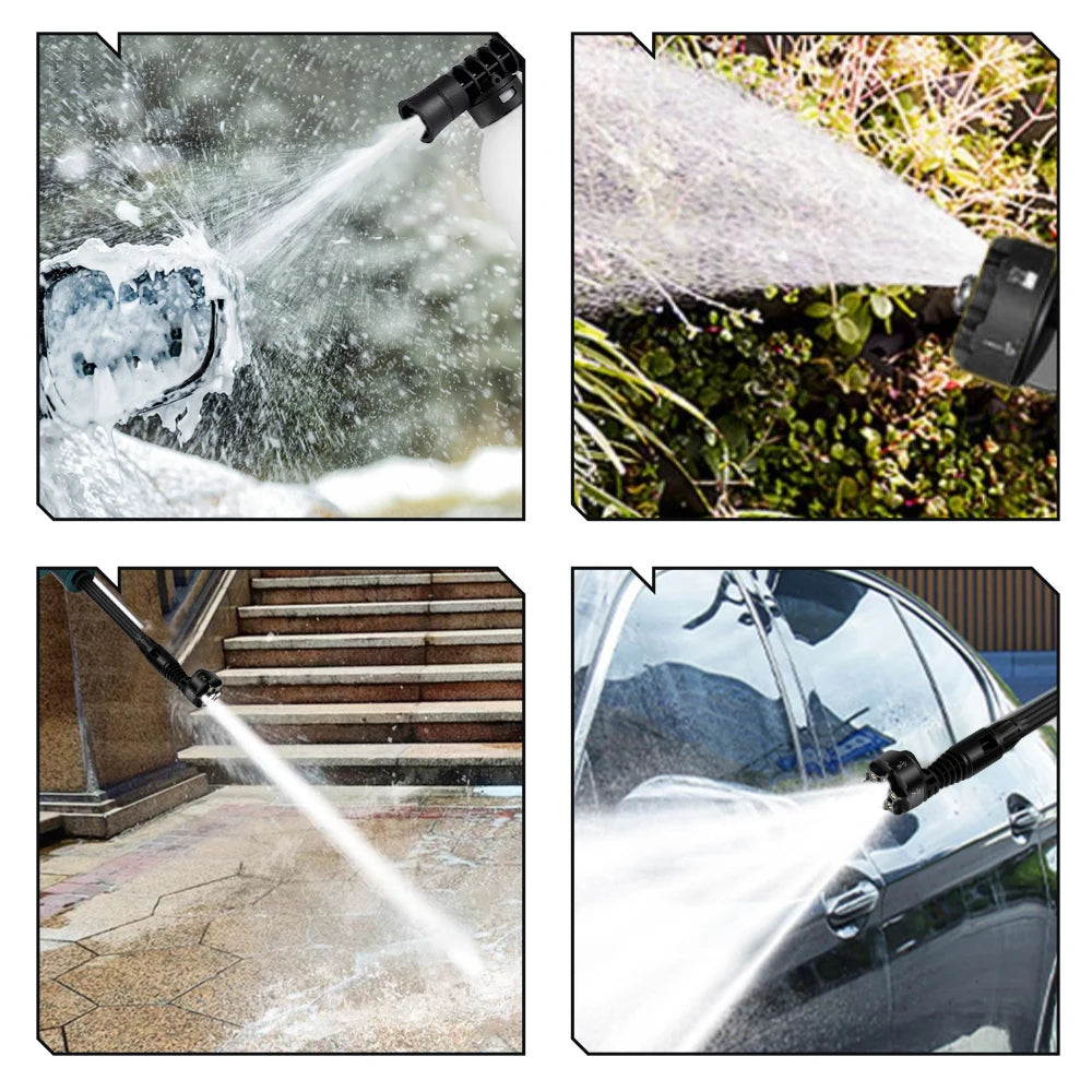 NEWBENY 200Bar Brushless High Pressure Car Washer Gun 6 IN 1 Electric Washing Spray Gun Without Battery For Makita Battery Pin