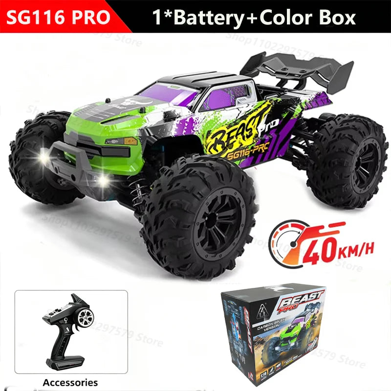 SG116PRO/MAX Remote Control Car 1:16 Scale Brushless Off-Road Drift Vehicle 80KM/H Four-Wheel Drive Racing RC Car For Kids Adult