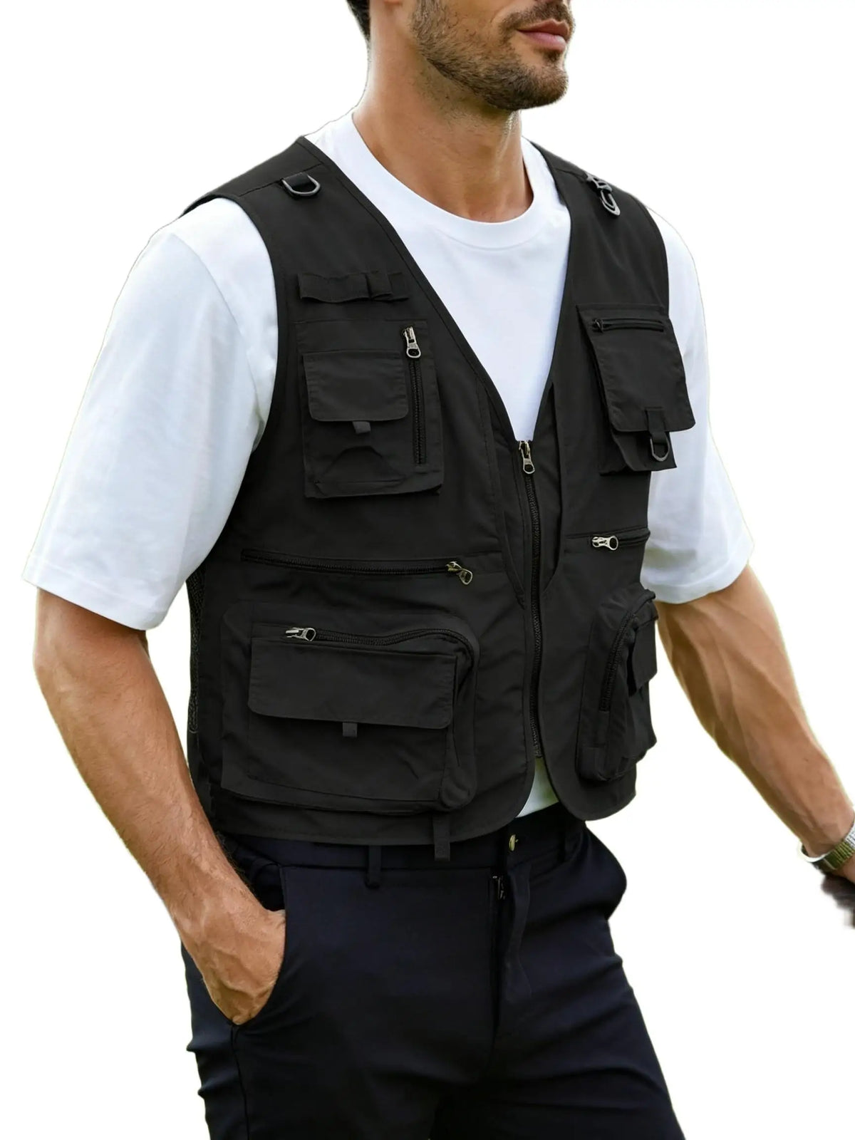 Men's Outdoor Vest New Multifunctional Workwear Clothing Interview Photography Fishing Outdoor Vest Spring Summer Men's Clothing