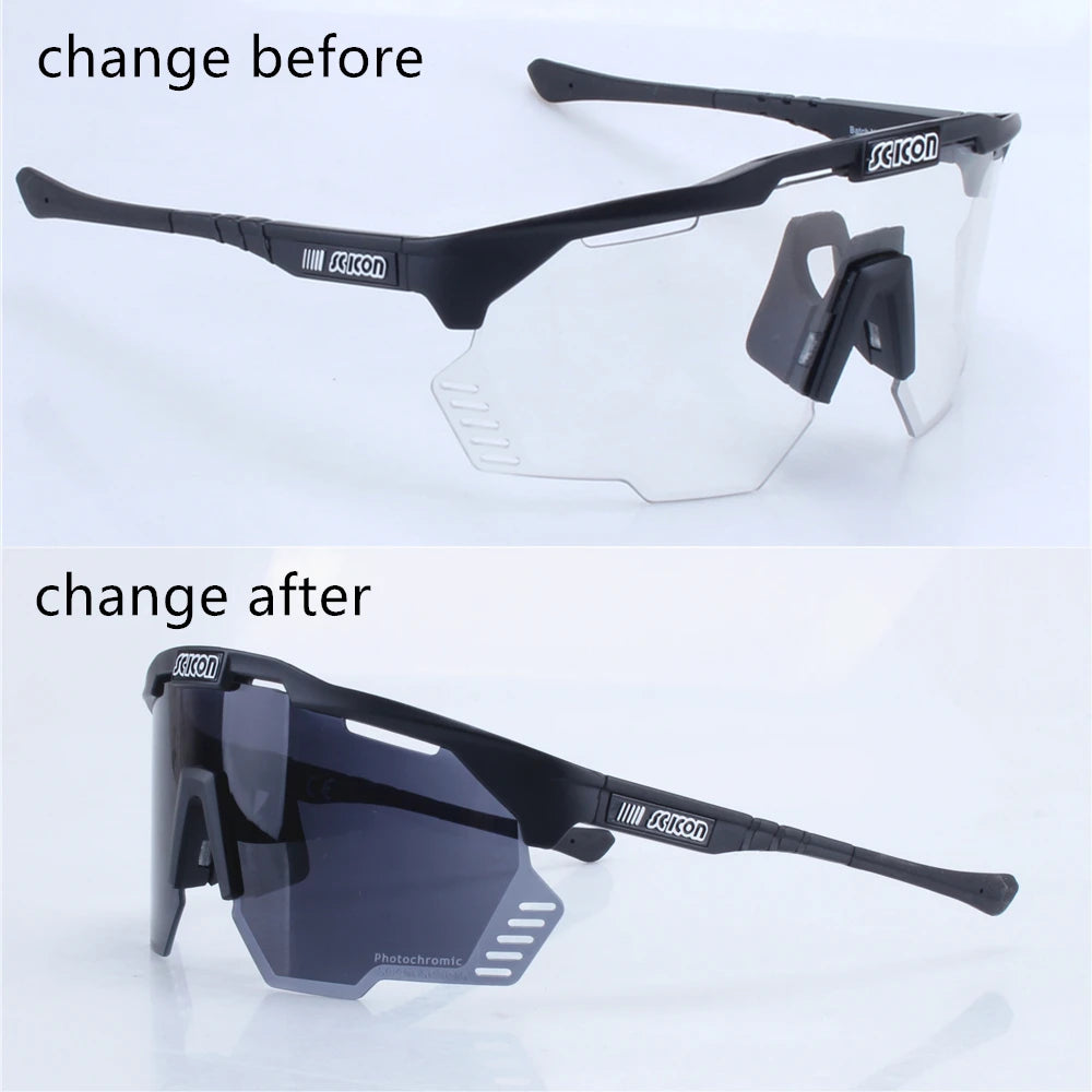 AEROSHADE KUNKEN UV400 Cycling Sunglasses Men's MTB Road Bike Outdoor Sports Eyewear Women's Goggles Photochromic