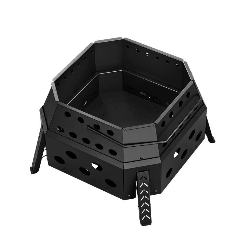 Por Folding Campfire Grill Outdoor Wood Burning Stove for Camping And Hiking Lightweight Charcoal Fire Pit