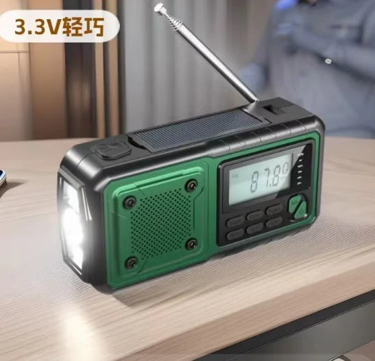 5000mAh/18500mWh Emergency Hand Crank Radio,AM FM NOAA Weather Alert Radio, Digital Display,4 Way Powered Hand Crank,Solar Radio