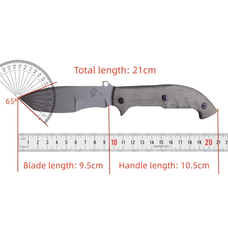 FX-500 - Indian style, Tracker model, camping heavy-duty folding knife, N690 steel, outdoor emergency tool