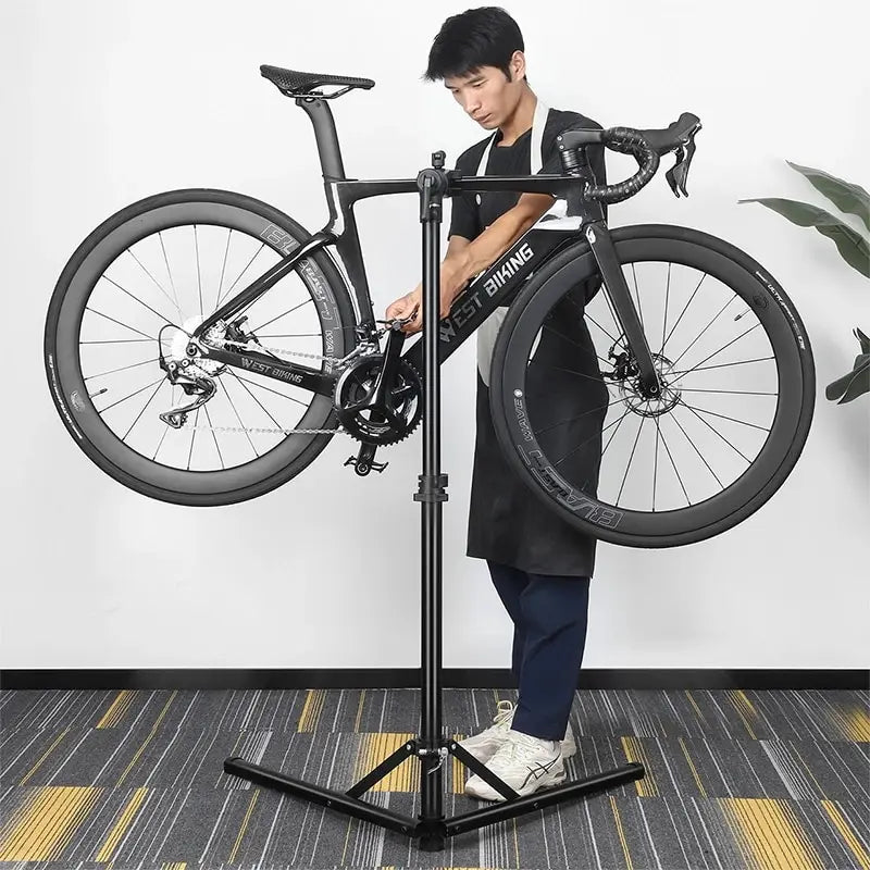 WEST BIKING Foldable Bicycle Repair Stand Aluminum Alloy Bike Repair Maintanance Frame Adjustable Bike Storage Parking Rack
