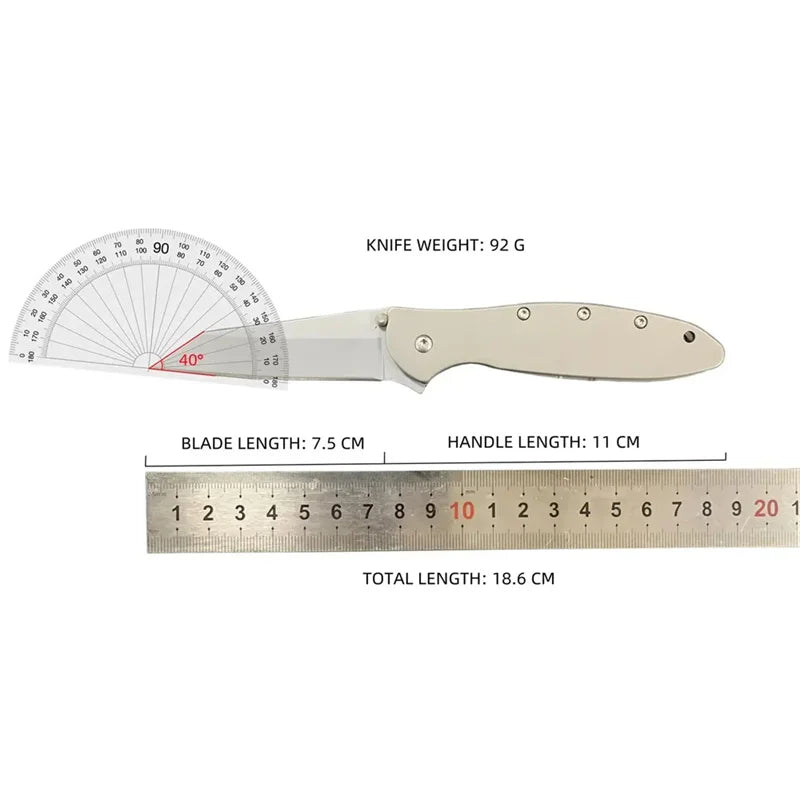 KS 1660 Knife Tanto Blade Pocket Folding Knife Outdoor EDC Multitool Camping Hunting Hand Knives with Clip