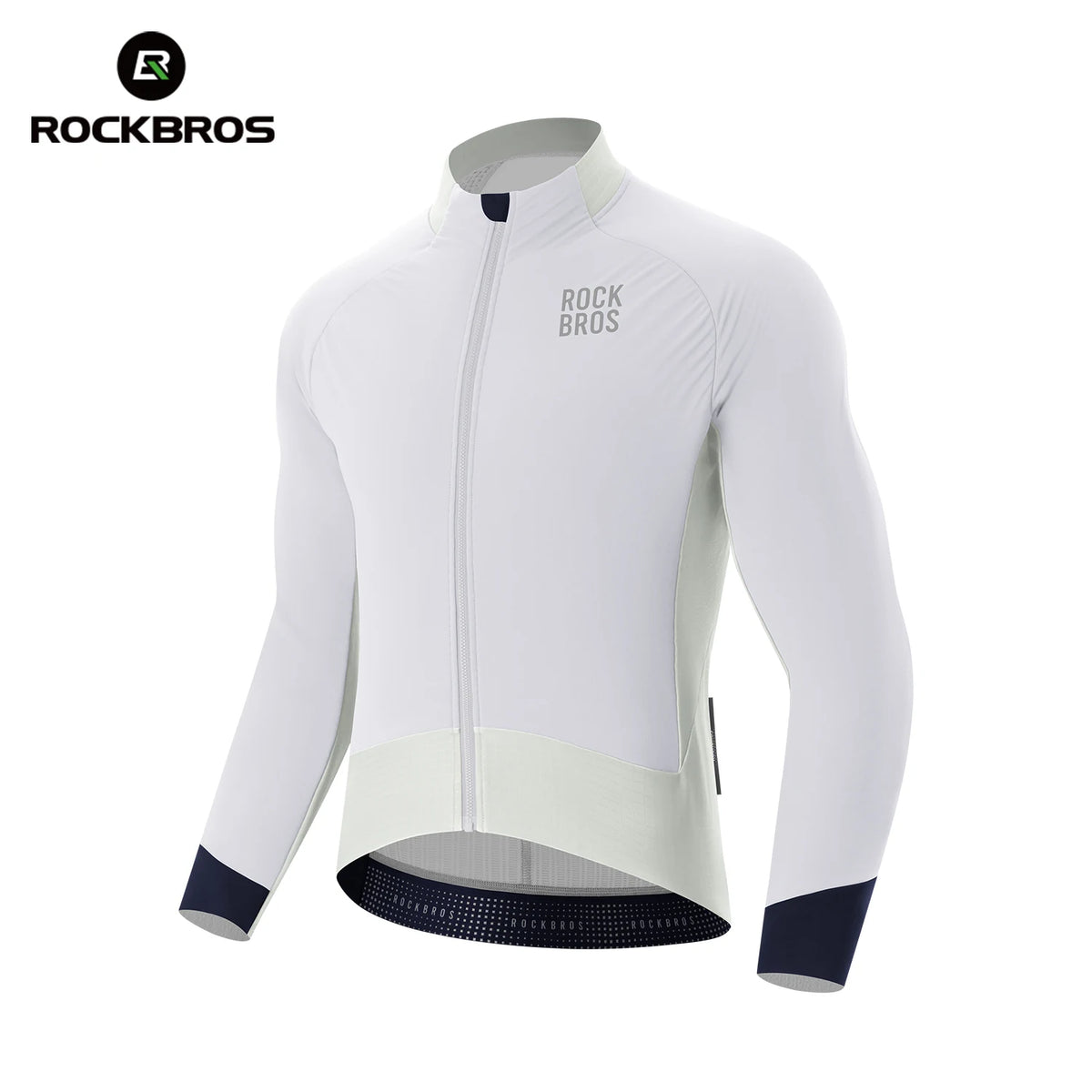 ROCKBROS Winter Bicycle Jacket High Elastic Double Layer Fleece Windproof Coat Heat Retaining Comfortable Bike Jersey Clothing