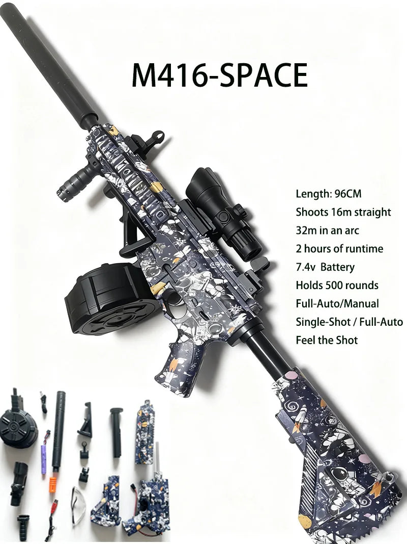 Gel Blasters Gun Toys for Adults 500 Rounds Full Auto 7.4V Electric Long Range Outdoor Team Game Battle Blaster For Adults&Teens