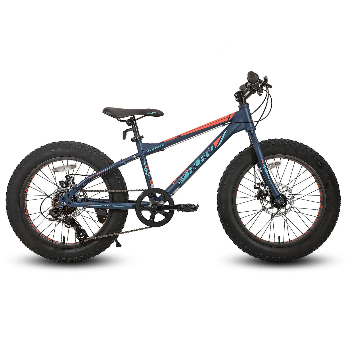 Hiland 20 Inch Kids' Bicycles Fat Tire Mountain Bike for Age 5 + Years, Shimano 7-Speed, Dual-Disc Brake,Kids BeachBicycle