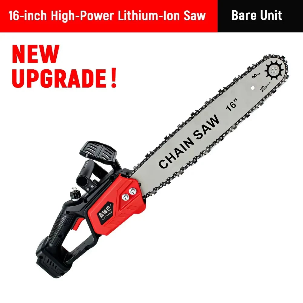 16 Inch 12 inch Powerful Electric Chainsaw for Wood Cutting Safety Lock Cordless Electric Chainsaw Tree Cutting Saw Logging Saw