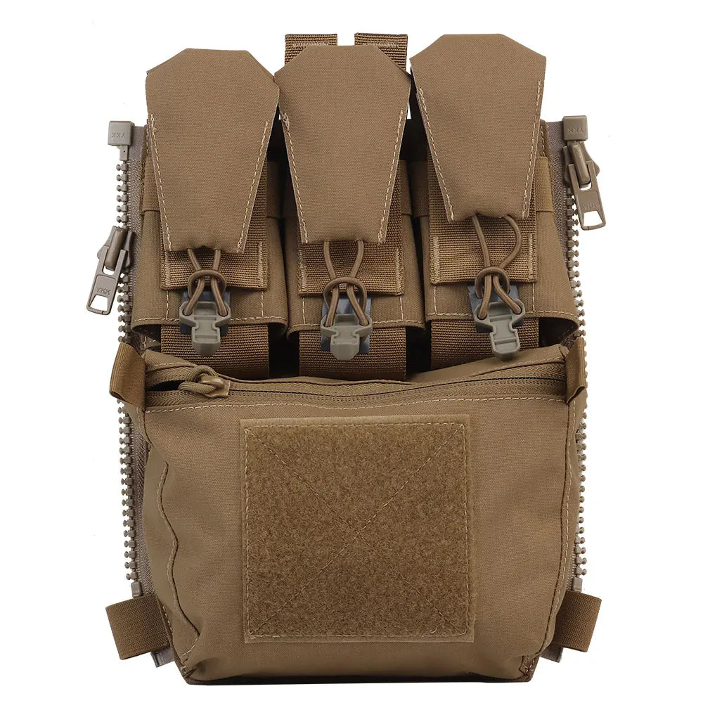 V5 FCPC Back Panel Zipper on Backplate Airsoft Vest Expansion Bag Triple Pouch Plate Carrier Tactical Supplement Accessories
