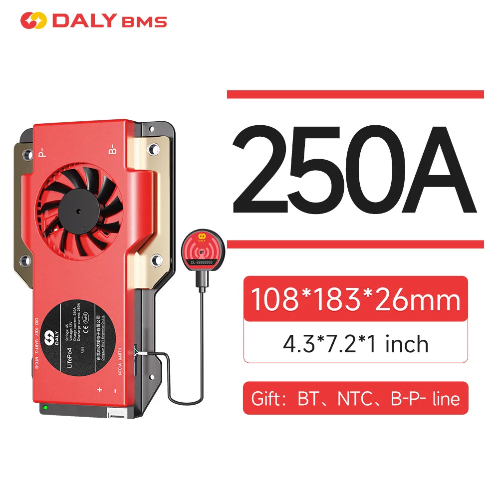 Daly Smart Lifepo4 BMS Board 4S 12V 8S 24V16S 48V 3.2V 100A 60A BMS for 18650 BATTERY PACK BT UART RS485 CANBUS Communication