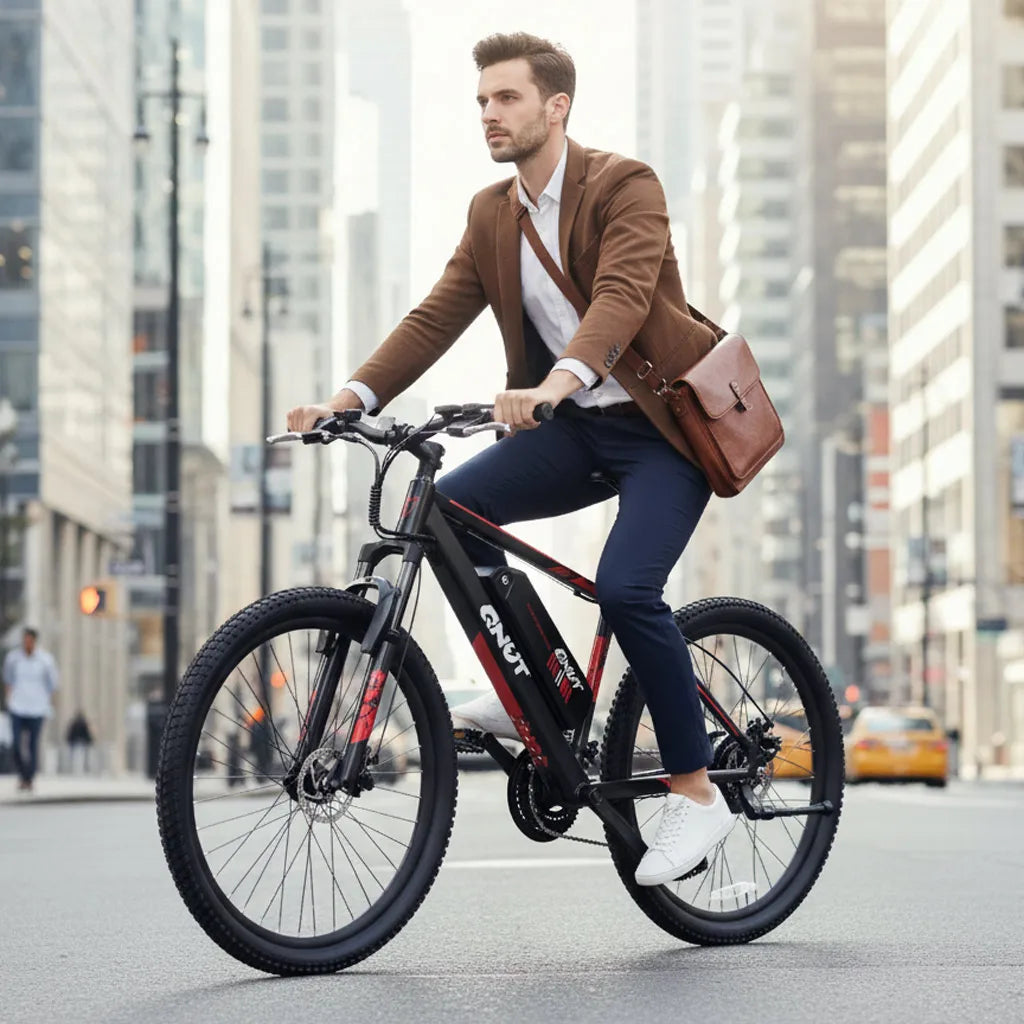QNUT Victor3.0 Mountain Electric Bicycle 1000W Peak Motor 36V 10.4AH Electric Bike 26' Tire All-Terrain Ebike Urban Off-Road Commuter Adult E-Bike