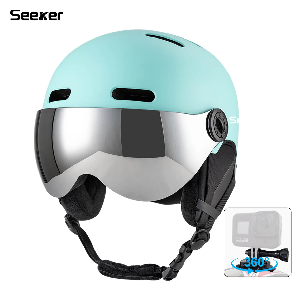 SEEKER upgraded ski helmet men and women super light snowboard skateboard motorcycle snowmobile sun protection goggles ski helme
