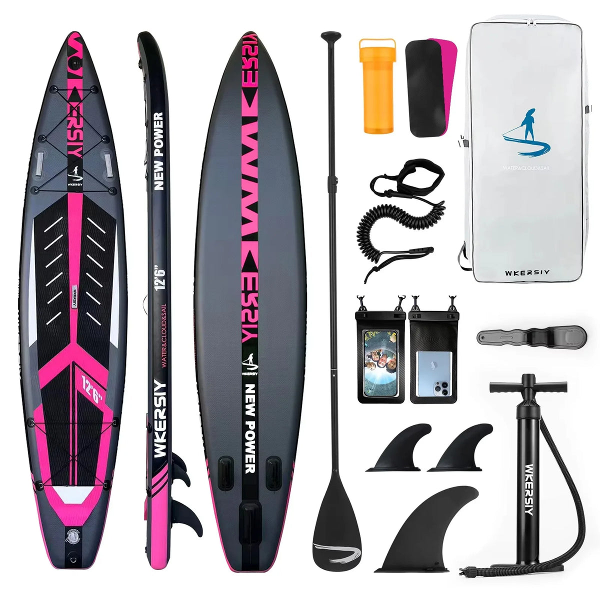 Ultra-Rigid Eco Friendly Portable Inflatable Stand Up Paddle Board 3 Fins Outdoor Water Sports