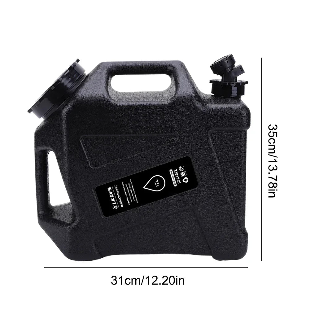 5/11/12/13L Outdoor Water Bucket Large-Capacity Portable Camping Jugs with Faucet for Picnic Hiking Driving Water Tank Container