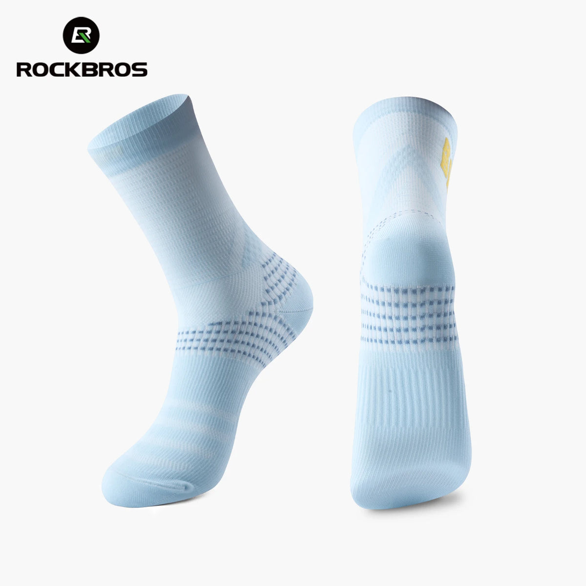 ROCKBROS Cyclying Socks Antibacterial Compression Socks Breathable Quick-Dry Socks High Elasticity Outdoor Socks with Color Logo