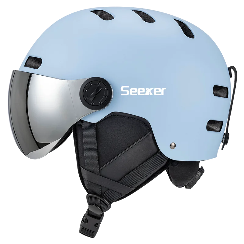 Seeker Ski Helmet with Goggles Winter Snow Helmet Outdoor Sports Alpine Skiing Skating Helmet Adult Men's and Women's Ski Helmet