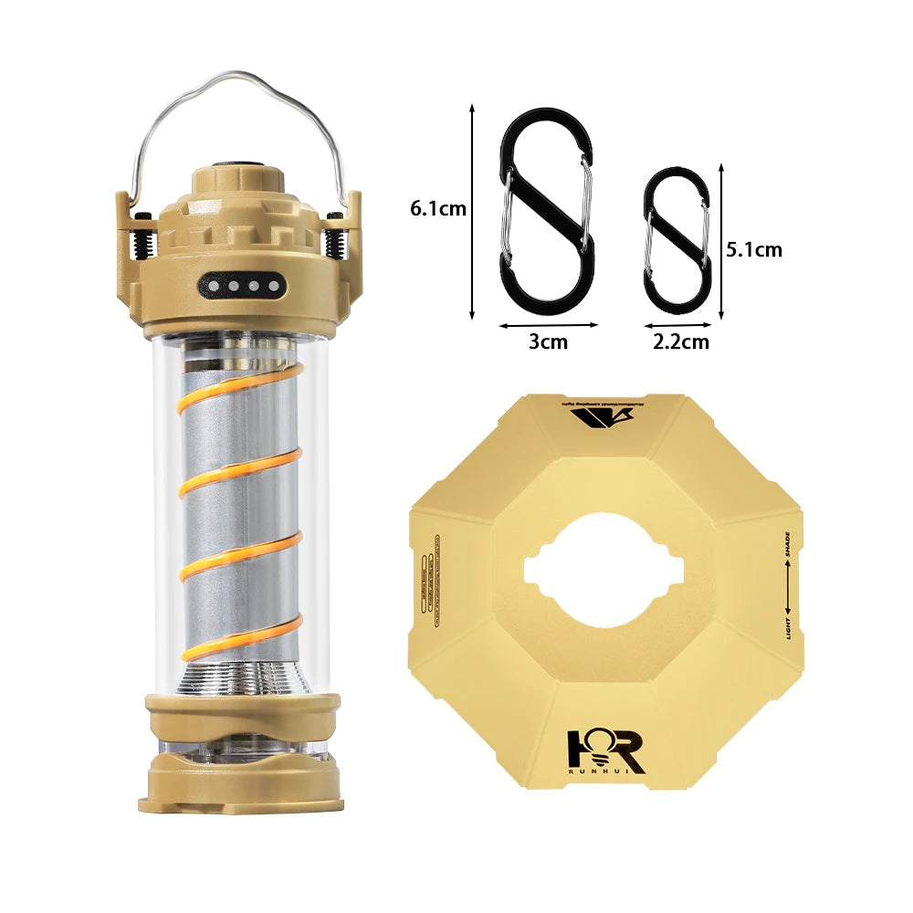 Outdoor LED Camping Light with Tripod 5 Modes USB Charging Emergency Portable Tent Warm Lamp Portable Camping Lantern