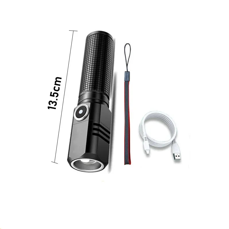 10000 Lumens Mini Powerful Led Flashlight XHP50 Built in Battery 3 Modes Usb Rechargeable Flash Light Torch Lamp Flashlights