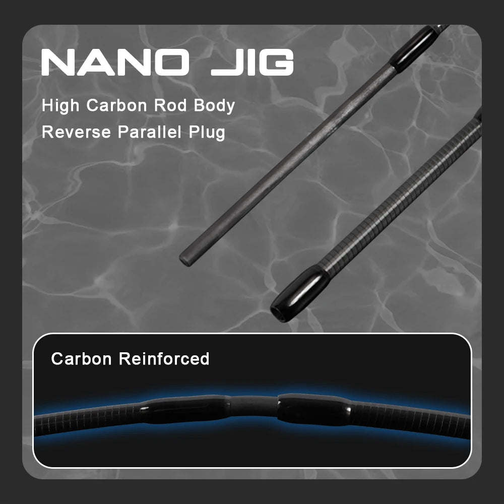 MIFINE Nano Jig Zero Spinning Rod Ultra-lightweight Fishing Rod 0.2-0.8g 1.68m/1.83m Fuji Rings MF Action for Bass Trout Fishing