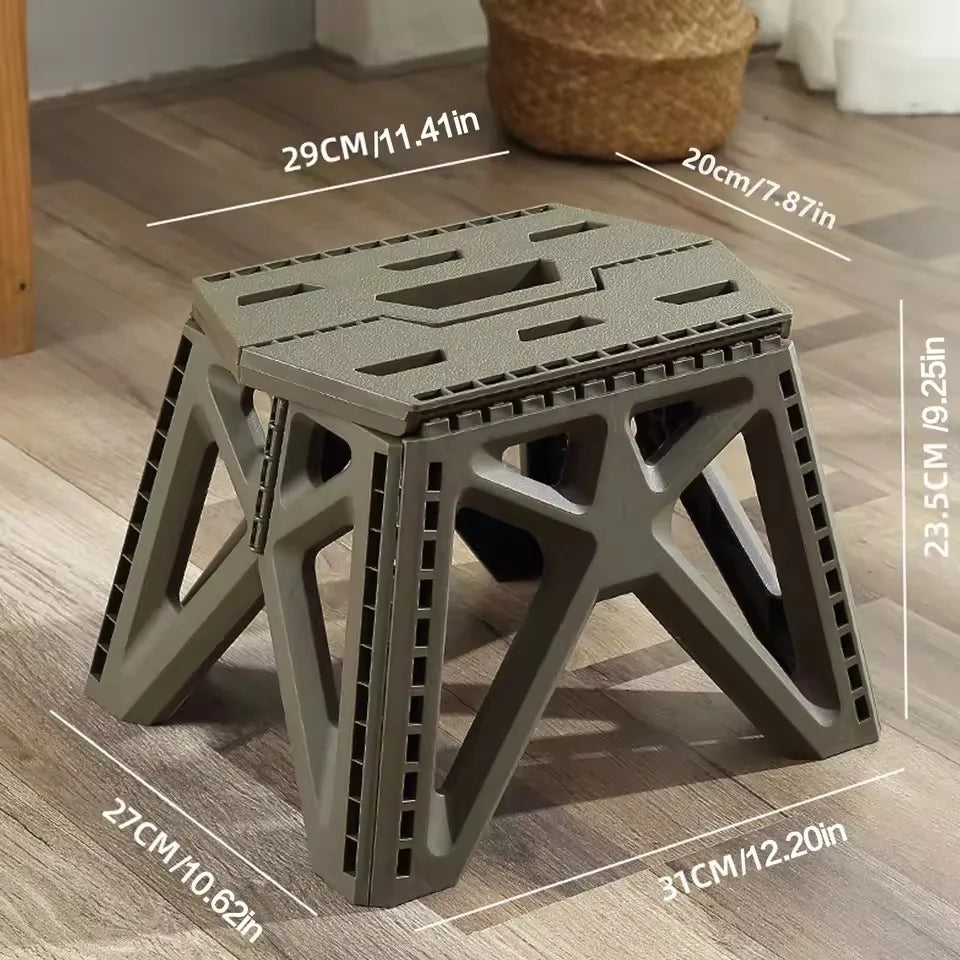 1 Pcs Folding Camp Stool Portable Outdoor Stool Small Chair Footrest Seat Foldable for Camping Hiking Beach Fishing Chair