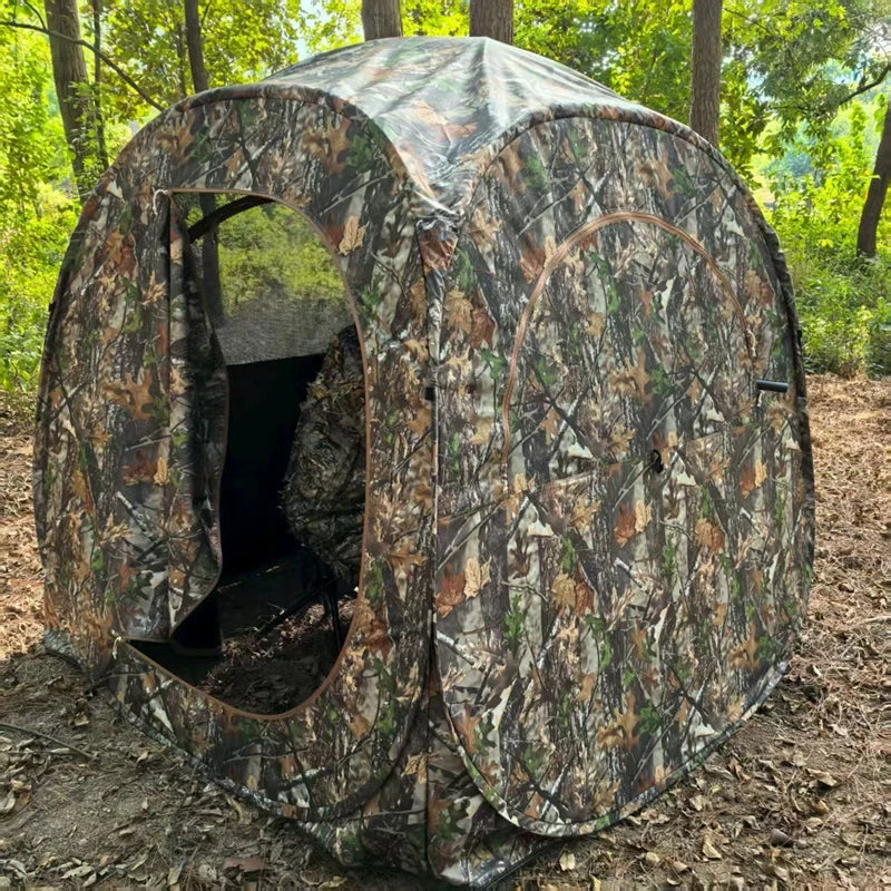 Outdoor Hunting Tent Portable Quick Open 270 ° Perspective Camouflage Hidden Bird Watching 2Persons Pop Up Outdoor Photography