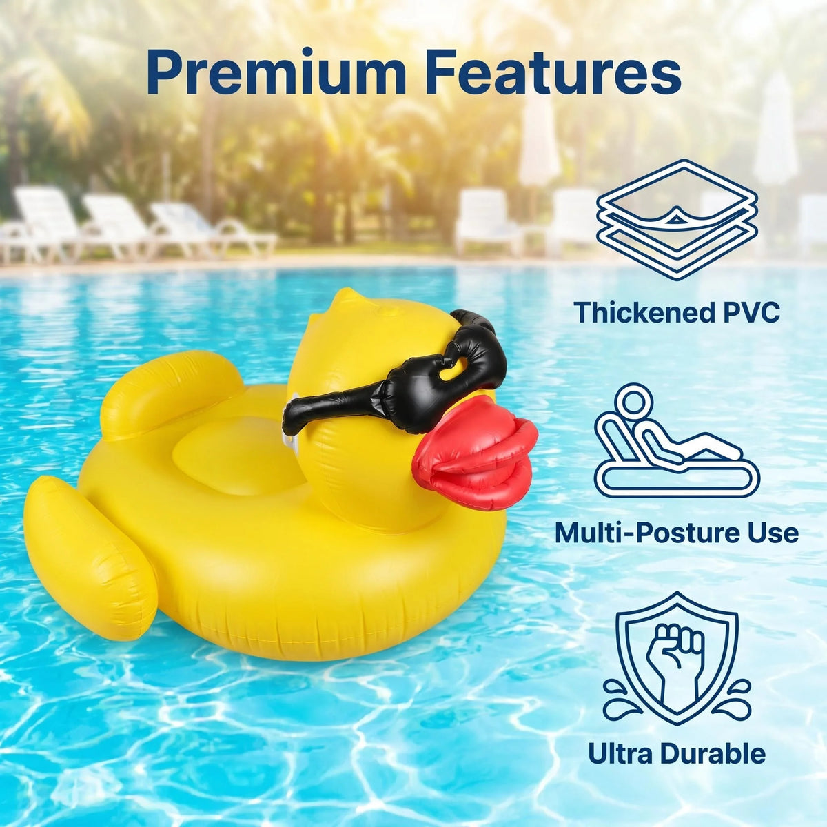 New Water Toys Swimming Pool Lounge Chair Floating Boat - Large Beach Daylight Bath Floating Raft Thickened PVC Floating Mat