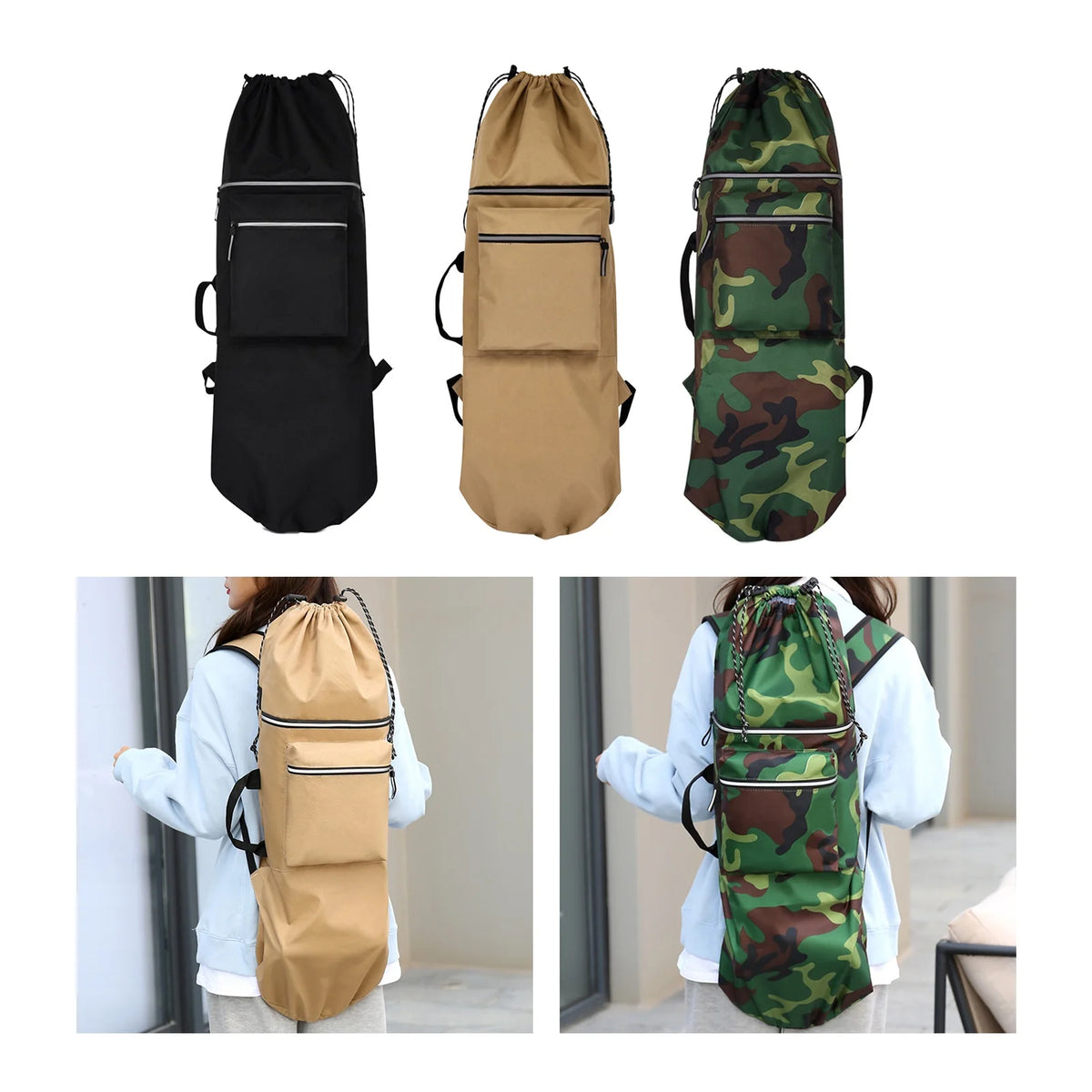 Skateboard Carry Pouch Adjustable Shoulder Straps Skate Pouch Longboard Carry Case Resistant Skate Cruiser Decks Cover