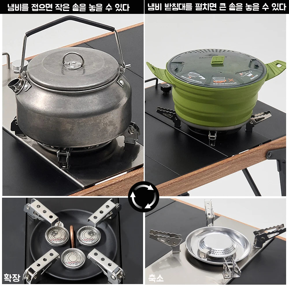 Pandatour Camping IGT 0.5UNT Gas Stove Folding Outdoor Camping Equipment Table Stove One Lick Ignite High Firepower Burner