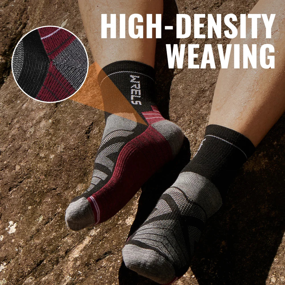 WRELS 1/2/3Pairs Merino Wool Socks Thick Hiking Socks Thermal Socks Moisture Wicking Running Hiking Anti-slip Winter Wool Socks