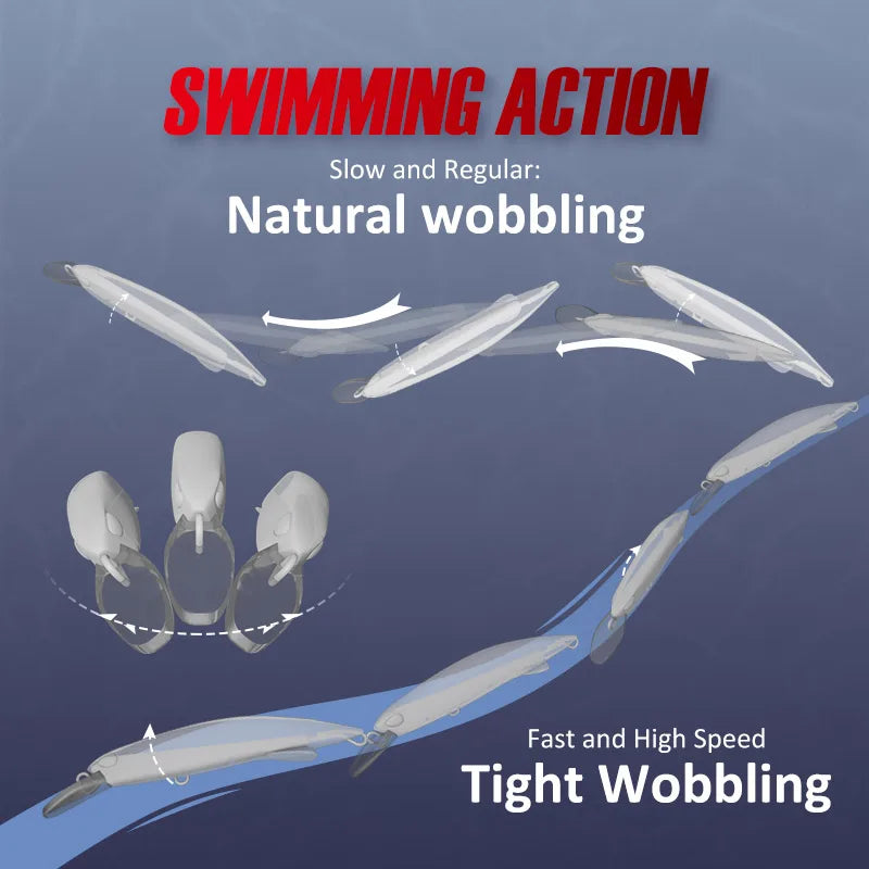Noeby Heavy Sinking Minnow Fishing Lures 90mm 46g 110mm 60g Long Casting Trolling Wobbler Artificial Bait Saltwater Fishing Lure