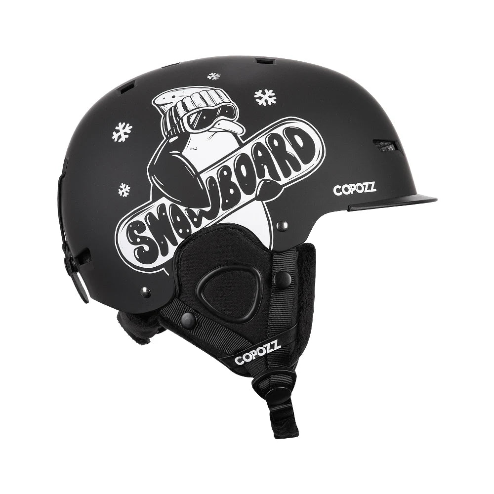 COPOZZ New Ski Helmet Cartoons Half-covered Anti-impact Safety Helmet Cycling Ski Snowboard Sports Helmet For Adult and Kids