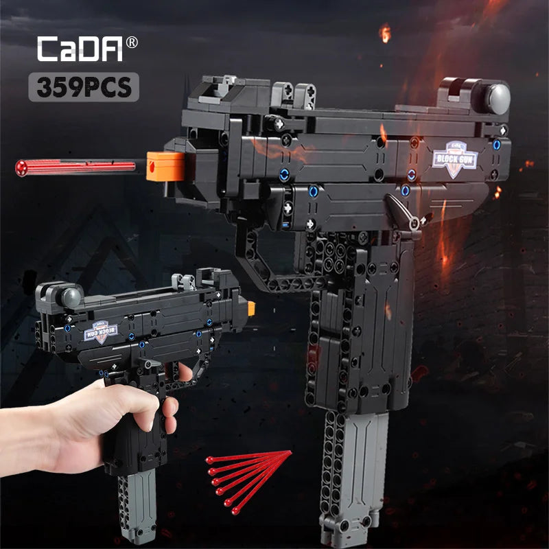 Cada Military Desert Eagle Pistol MK23 Pistol Uzi Submachine Gun Building Blocks City Police Bricks Children Toy Gifts