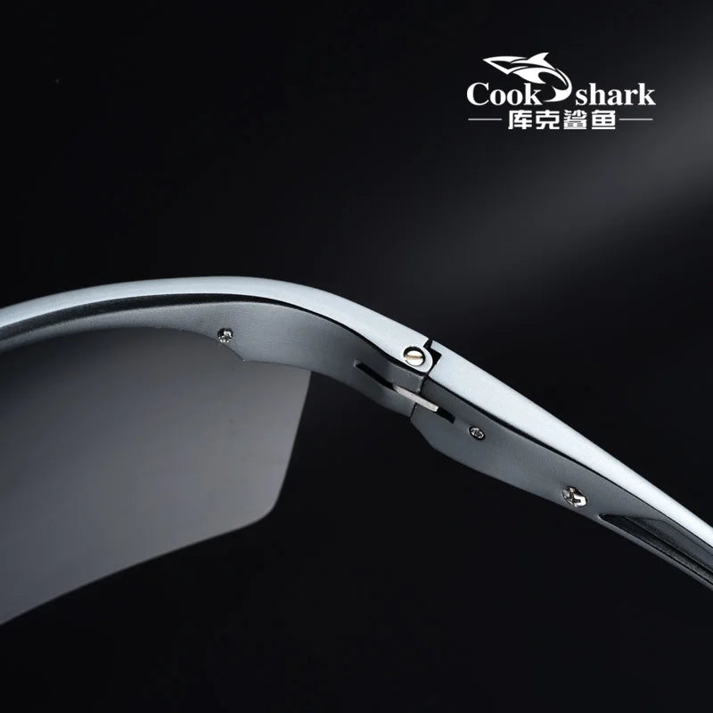 Cook Shark 2021 New Polarizing Sunglasses Men's Driving Glasses Special Trend Color Changing Sunglasses Men's Fishing Glasses