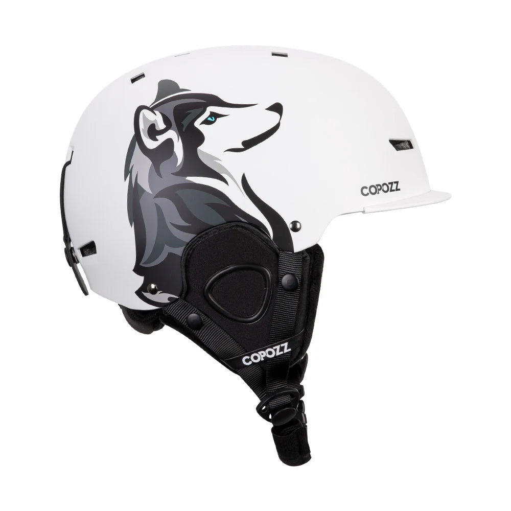 COPOZZ New Ski Helmet Cartoons Half-covered Anti-impact Safety Helmet Cycling Ski Snowboard Sports Helmet For Adult and Kids