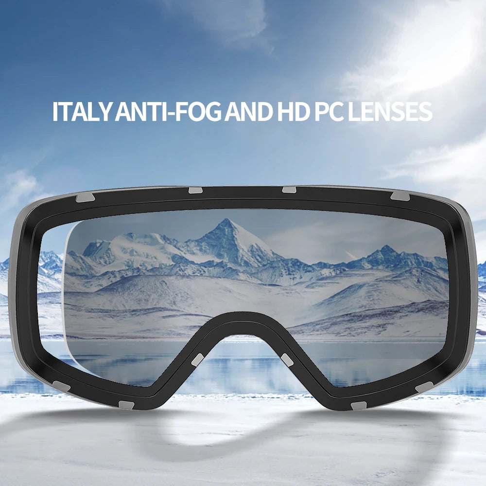COPOZZ Brand Ski Goggles Men Women Double Layers Big Snowboard Goggles Anti-fog UV400 Skate Skiing Snowboard Goggles