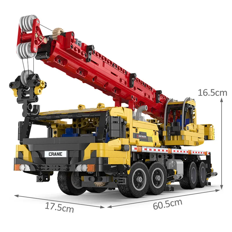Cada City Remote Control Engineering Vehicle Truck Crane Building Blocks MOC RC Car Bricks DIY Toys For Children Gifts