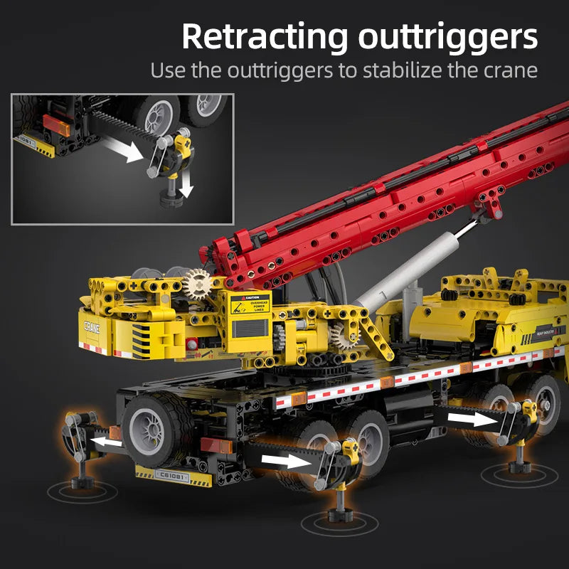 Cada City Remote Control Engineering Vehicle Truck Crane Building Blocks MOC RC Car Bricks DIY Toys For Children Gifts