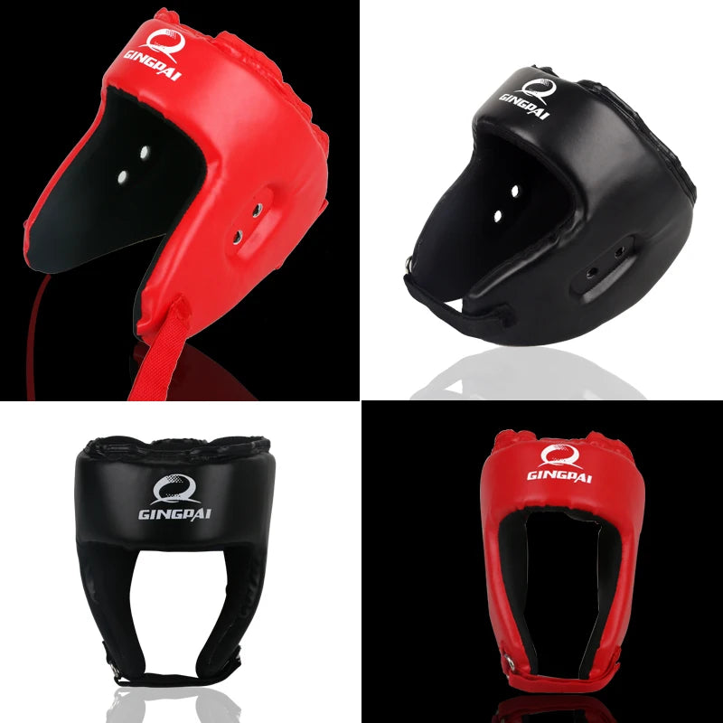 Black Blue Red MMA Helmet Adult Male Female Fighting Muay Thai Kick Boxing Training Helmet Safety Headgear Sanda Protector Guard