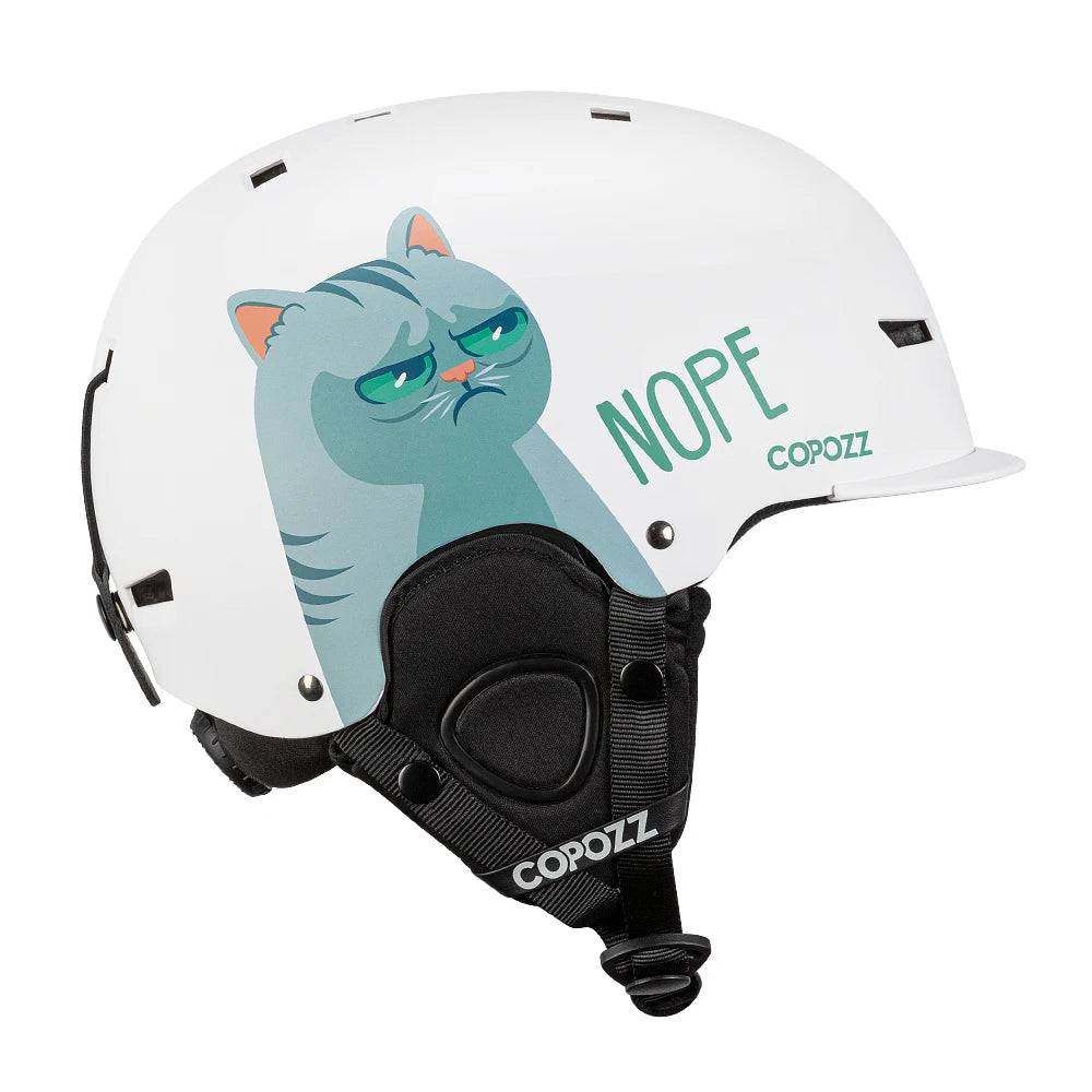 COPOZZ New Ski Helmet Cartoons Half-covered Anti-impact Safety Helmet Cycling Ski Snowboard Sports Helmet For Adult and Kids