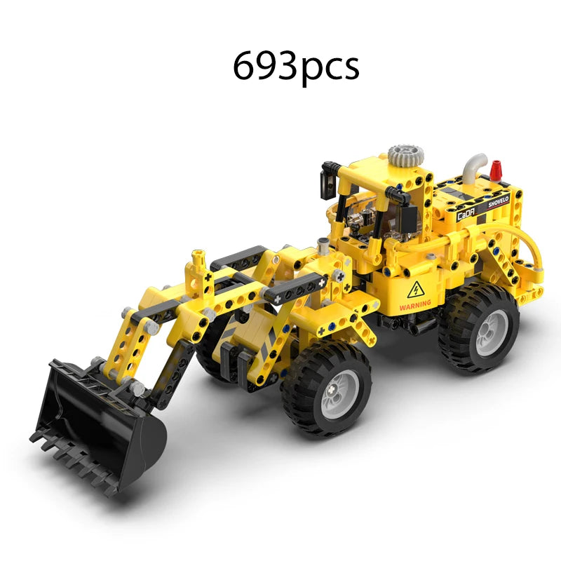 Cada 693Pcs City WheelLoader Car Heavy Mining Truck Building Blocks DIY Engineering Excavator Bricks Toy For Kids Gift