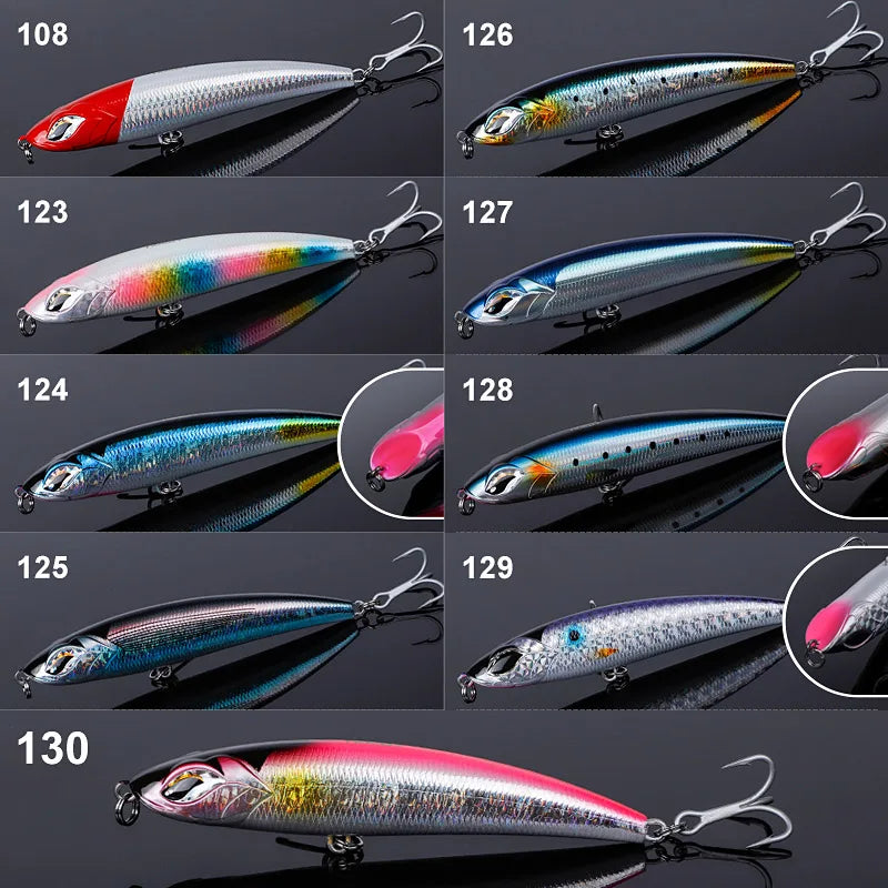 NOEBY Sinking Stickbait Lure 115mm 60.5g 150mm 62g 185mm 127g Hard Bait Saltwater Big Game Fishing Lure