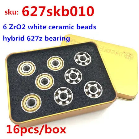 16pc Quad Skate Bearing 627 with 6 Outwards Ceramic Balls Artistic Skate Roller Quad Hockey Skates Bearing 627 Art Skate Bearing