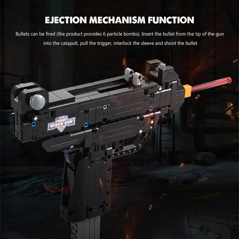 Cada Military Desert Eagle Pistol MK23 Pistol Uzi Submachine Gun Building Blocks City Police Bricks Children Toy Gifts