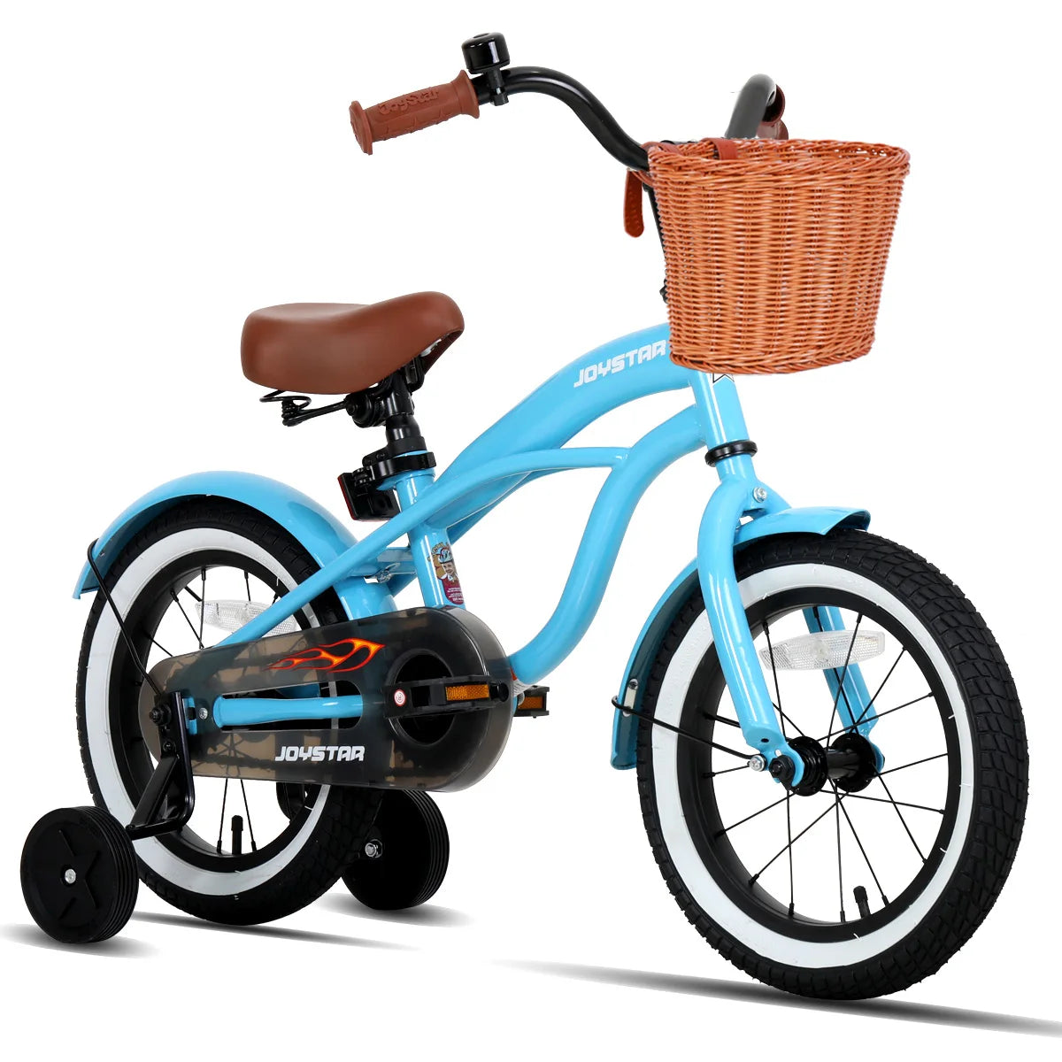 JoyStar Kids Cruiser Bike 12' 14' 16' Training Wheels Coaster Brake Adjustable Seat Fenders for Girls & Boys 2-7 Years