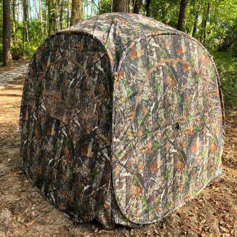Outdoor Hunting Tent Portable Quick Open 270 ° Perspective Camouflage Hidden Bird Watching  2Persons Pop Up Outdoor Photography