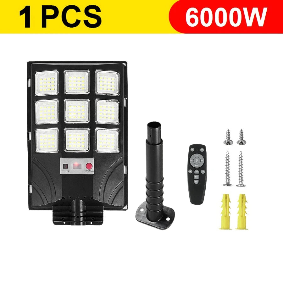 10000000LM 8000W/6000W Super Powerful LED Solar Light Outdoor IP65 Motion Sensor Outdoor Solar Wall Lamp Garden Street Spotlight