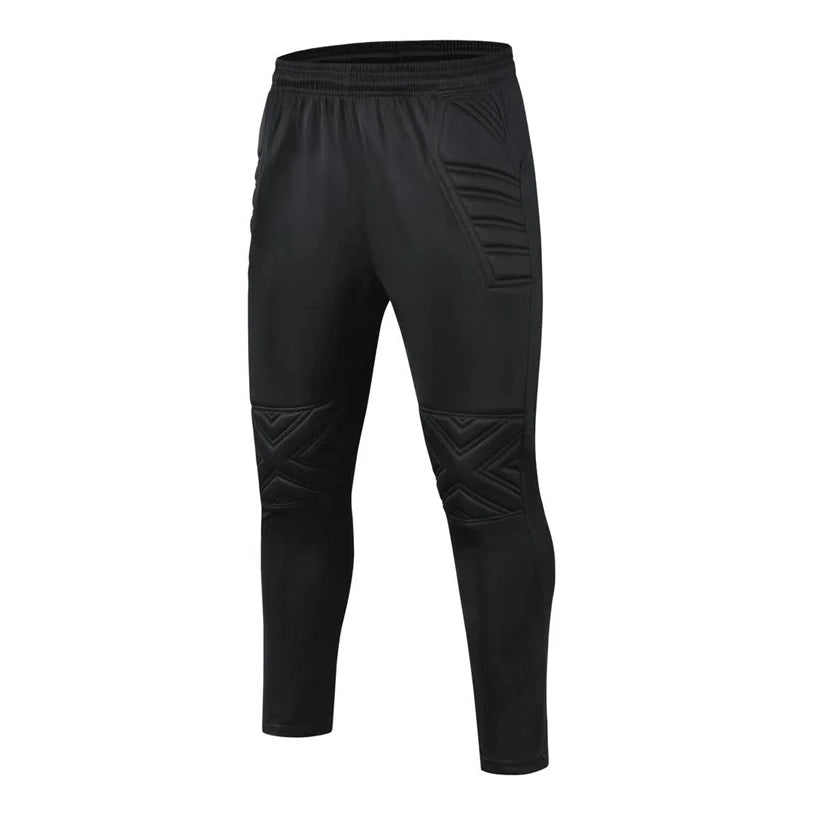 Kids Children Mens Soccer Training Pant Trousers Rugby Football Pants Goalkeeper Goal Keeper Goalie Knee Pad Sponge Protection